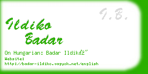 ildiko badar business card